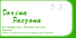 dorina paczona business card